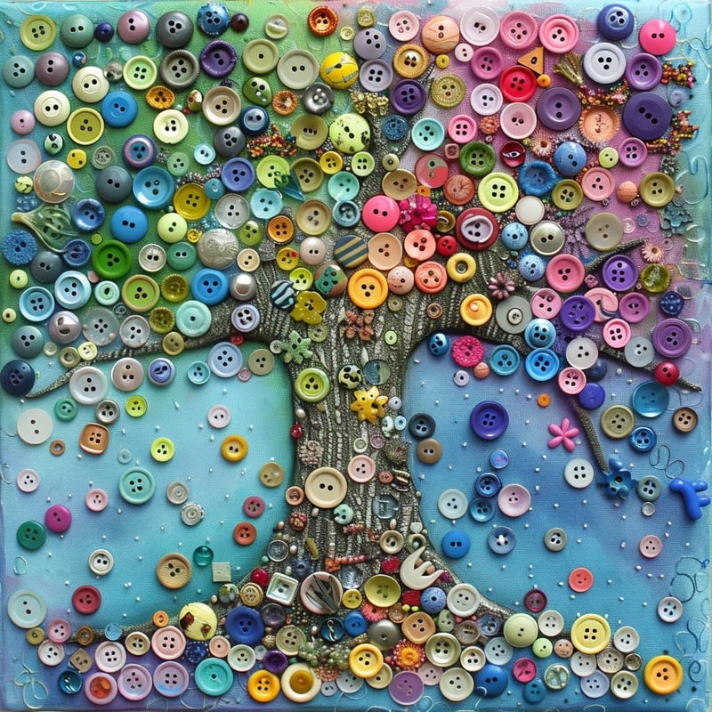 Greentime 1500 pcs Round Resin Buttons Mixed Color Assorted Sizes for Crafts Sewing DIY Manual Button Painting DIY Handmade Ornament Buttons Easter Egg Fillers Decorative, 2 Holes and 4 Holes - Image 4